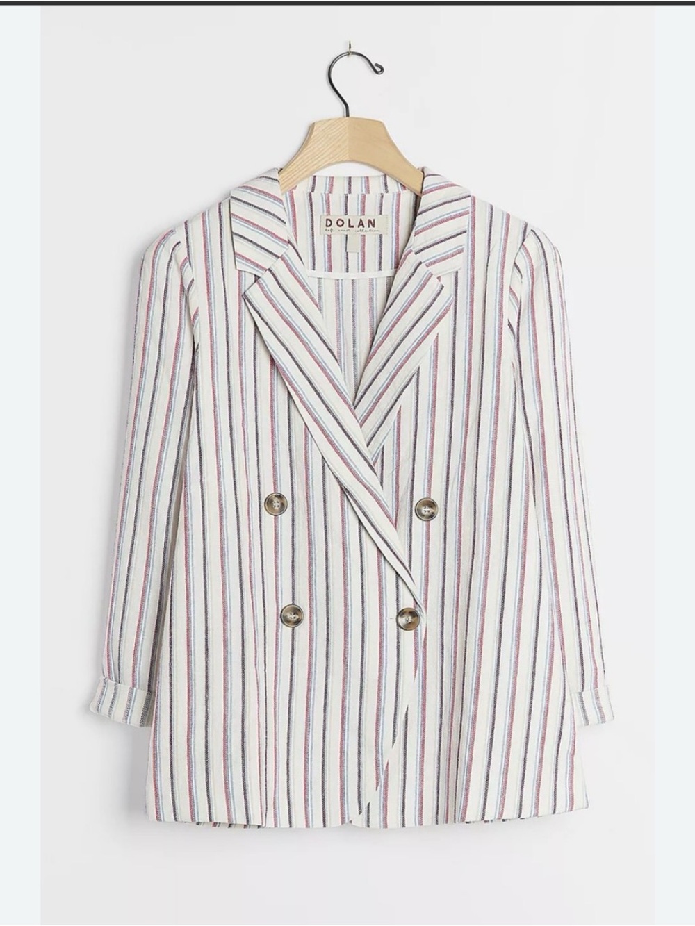 ANTHROPOLOGIE Dolan Left Coast Anna Double-Breasted Striped Blazer Sz Medium NEW